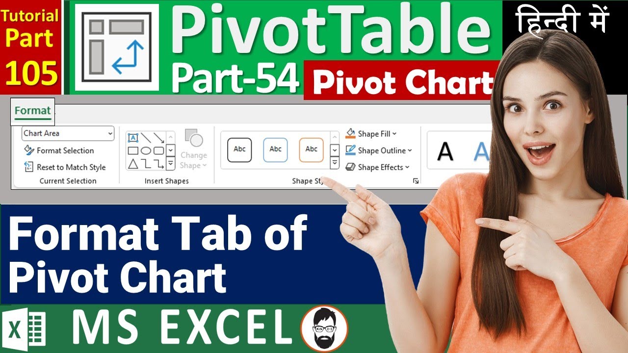 MS-EXCEL-105-How to Format Pivot Chart - The Best Excel Tutorial Ever | Best Excel Tutorial in Hindi