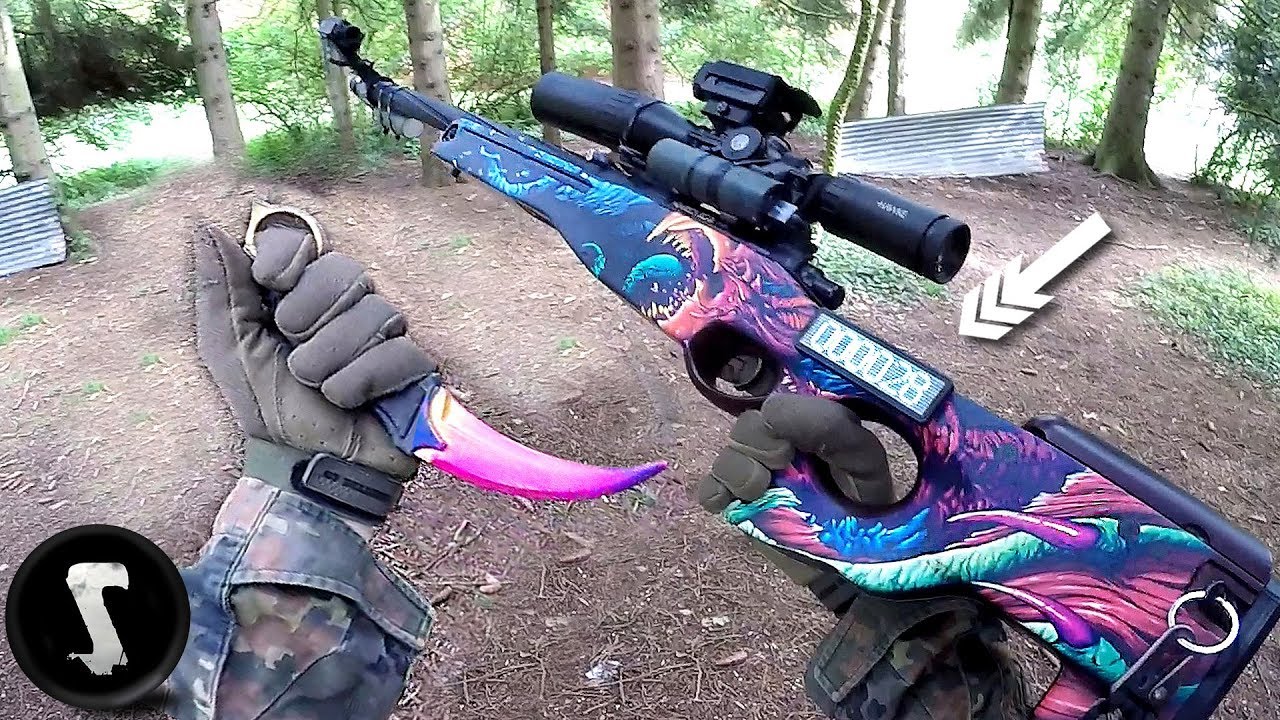 CS:GO НАСТОЯЩАЯ СТРАЙКСБОЛЬНАЯ ВОЙНА!! (AWP | Hyper Beast StatTrak™ + Karambit | Fade)