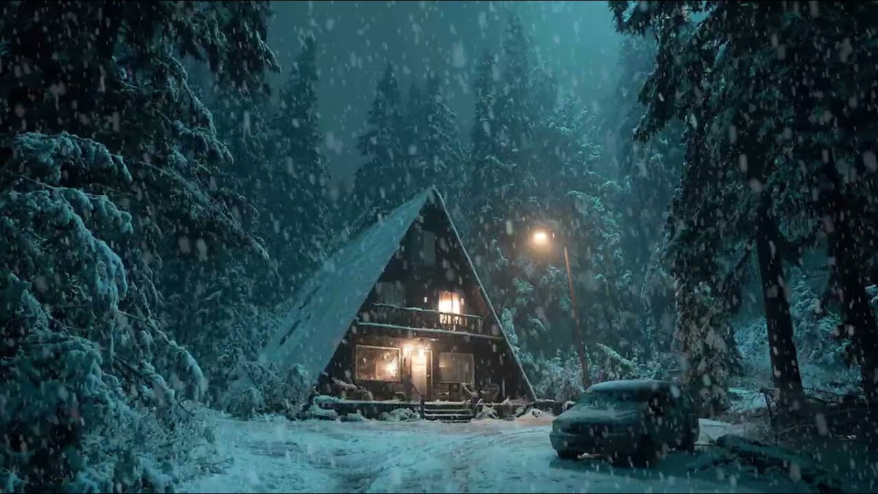 Powerful Blizzard Moving Through a Silent Winter Valley | Deep Relaxing Cold Storm Sounds for Sleep