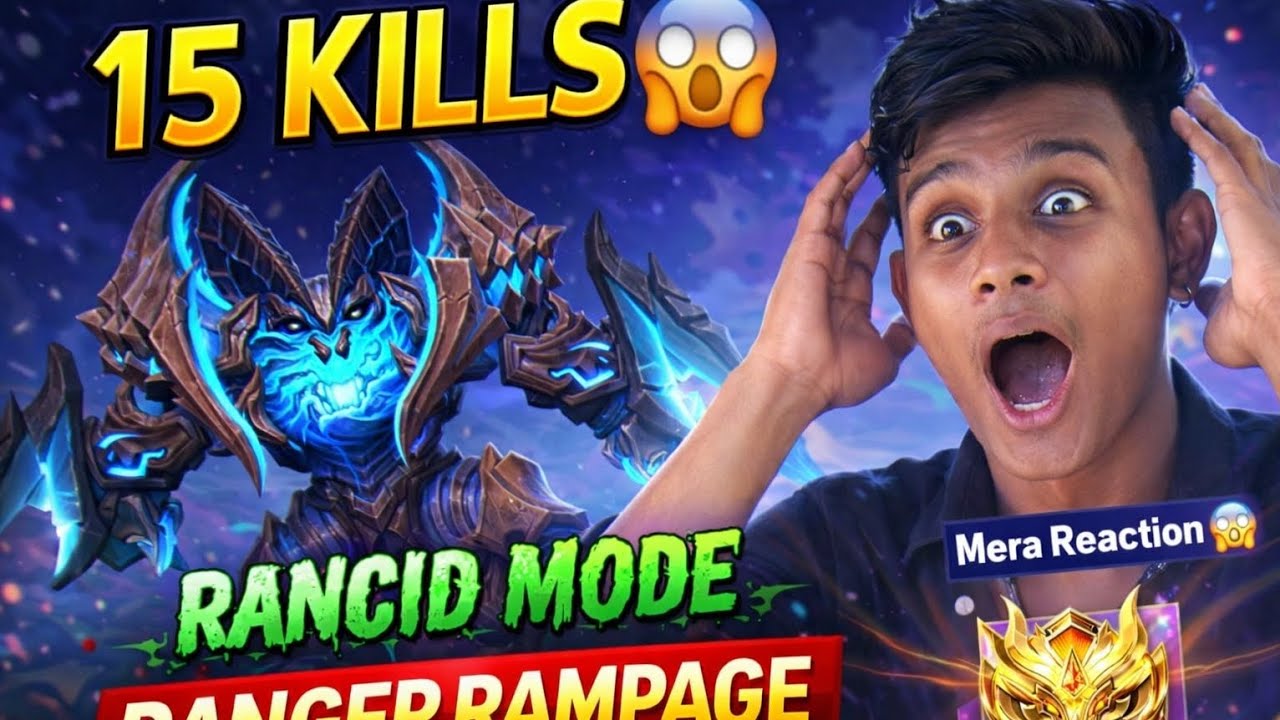 15 KILLS 😱 | RANCID MODE = DANGER RAMPAGE 💀🔥#RancidMode #15Kills #GamingShorts #MLBB