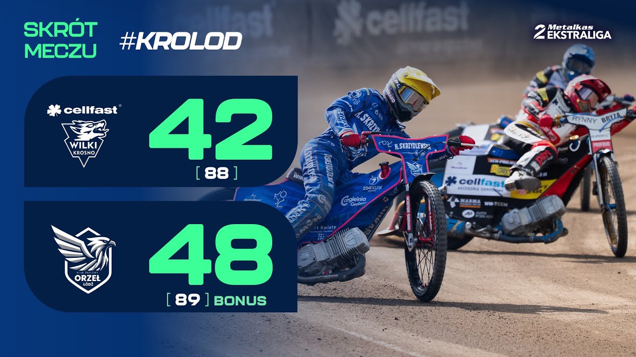 Speedway. Żużel. Mecz: Kapitalny Wojdyło uskrzydlił Orły (skrót #KROLOD 42:48 29.06.2025)