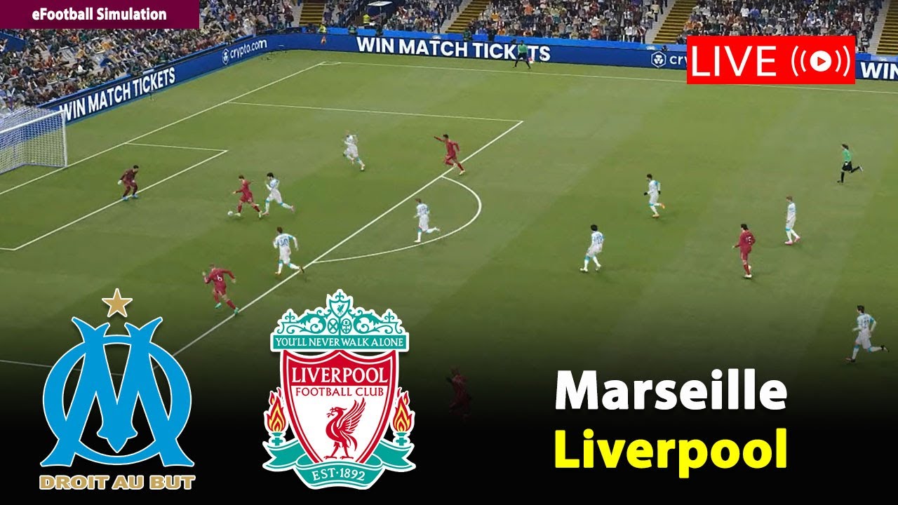 🔴Live- Marseille vs Liverpool | Champions League 2025/26 Match | PES21 Game Simulation