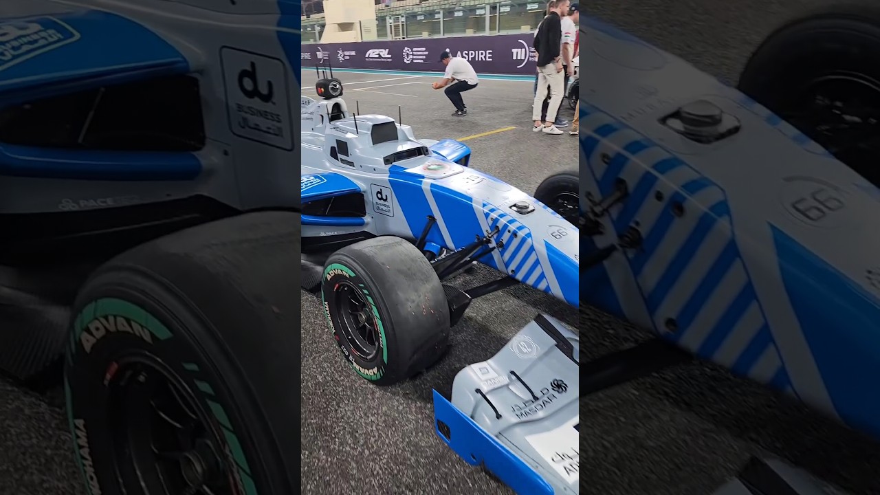 AI Race Cars. Fully Autonomous. #A2RL Abu Dhabi Autonomous Racing League #YasMarina #AI #aicars