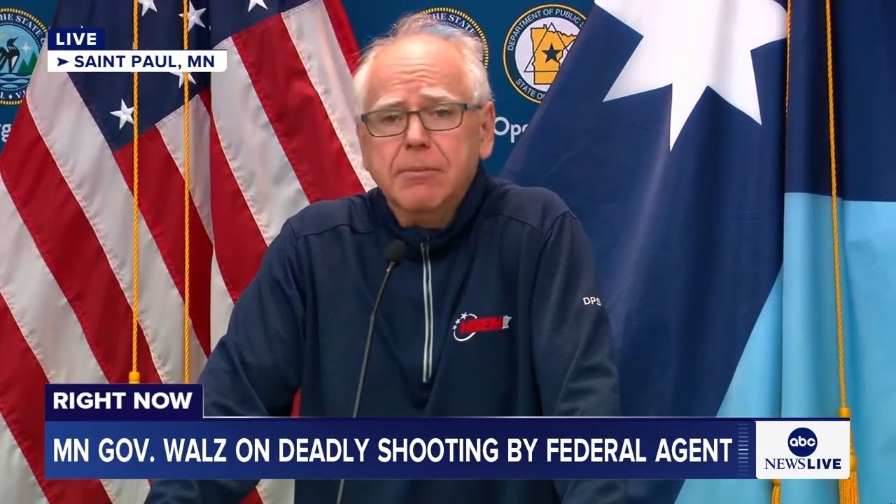 LIVE: Minnesota Governor Walz holds news conference on deadly shooting by federal agent