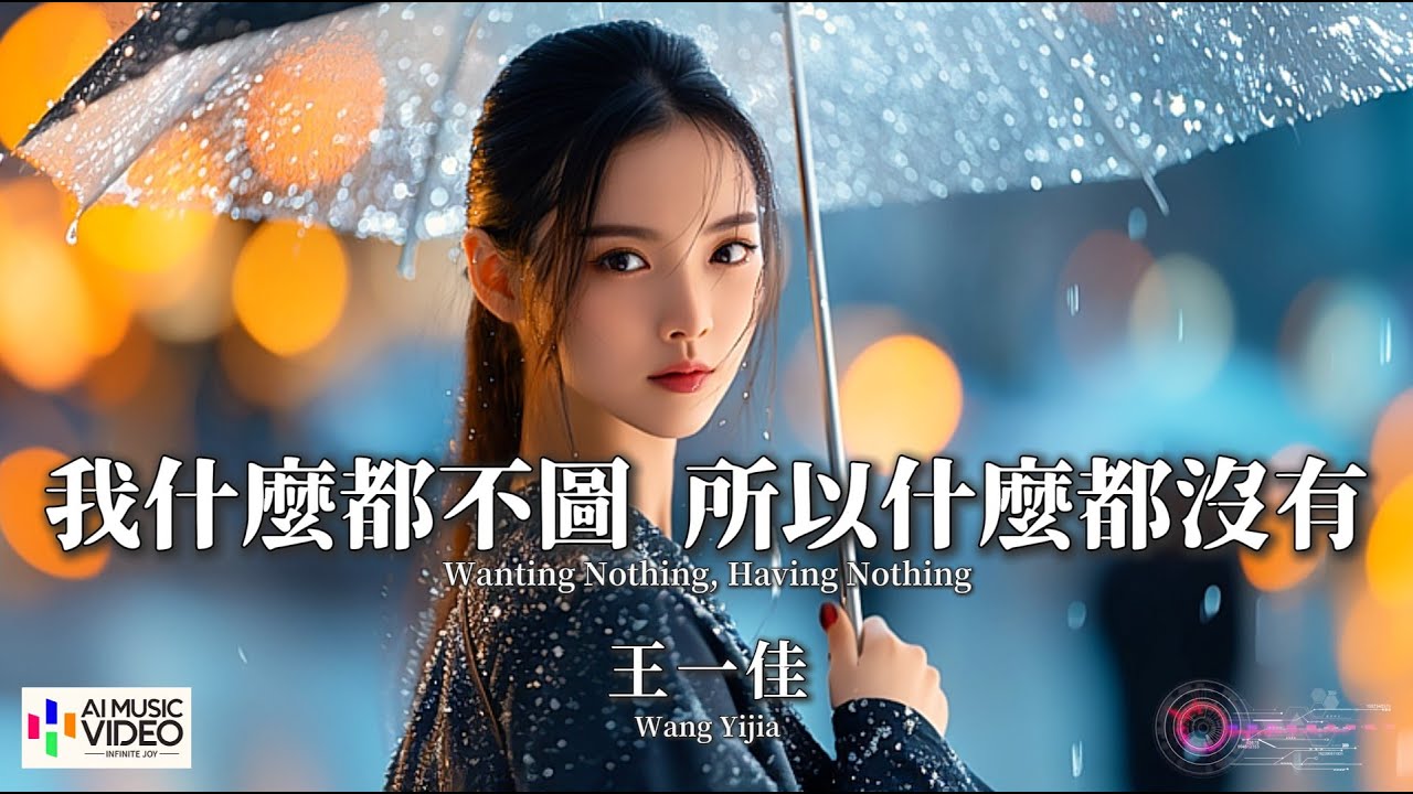 【高清MV】王一佳 - 我什麼都不圖 所以什麼都沒有【Pinyin + Eng Sub | AI音樂視頻 | 繁體拼音英文動態字幕】Wang Yi Jia【王一佳 - 我什么都不图 所以什么都没有】