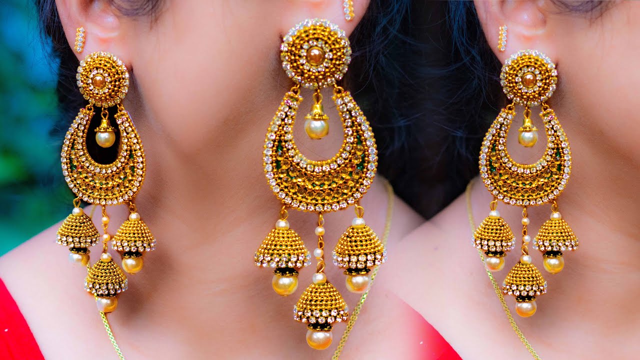 Party wear Jhumka | Handmade jewelry | Paper earring | DIY earring | Fashion 2019 | Stylish Jhumka