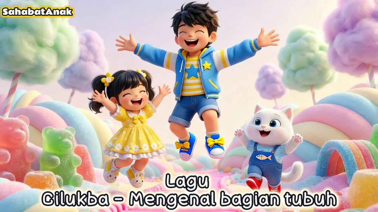 ☁️ Cilukba Cilukba! | Lagu Anak Belajar Bagian Tubuh (Mata Hidung Mulut Tangan) | Anak Pasti Suka