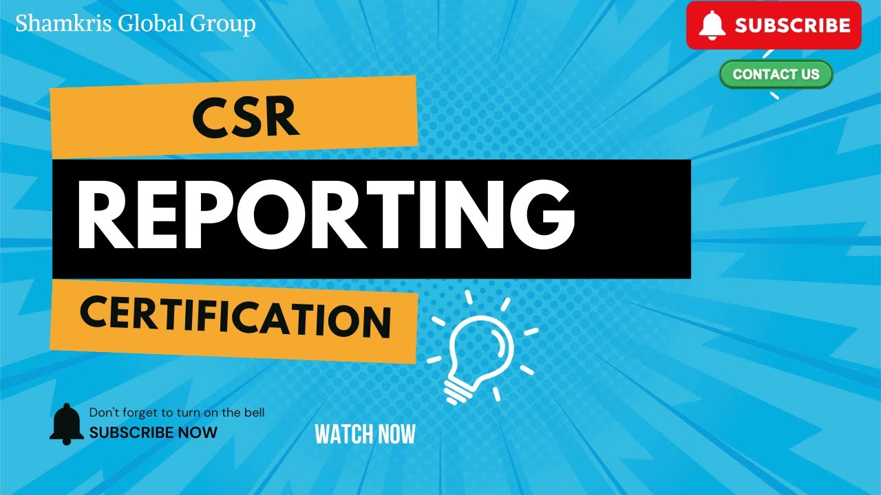 CSR Reporting certification