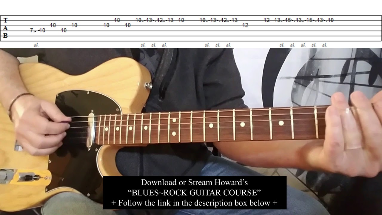 THE BLUEST BLUES BY ALVIN LEE - How To Play George Harrison's Slide Solo From The Bluest Blues