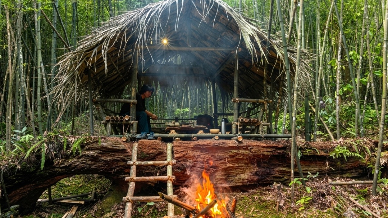Wild Survival: Bringing the Stove Inside and Searching for Food Around the Shelter