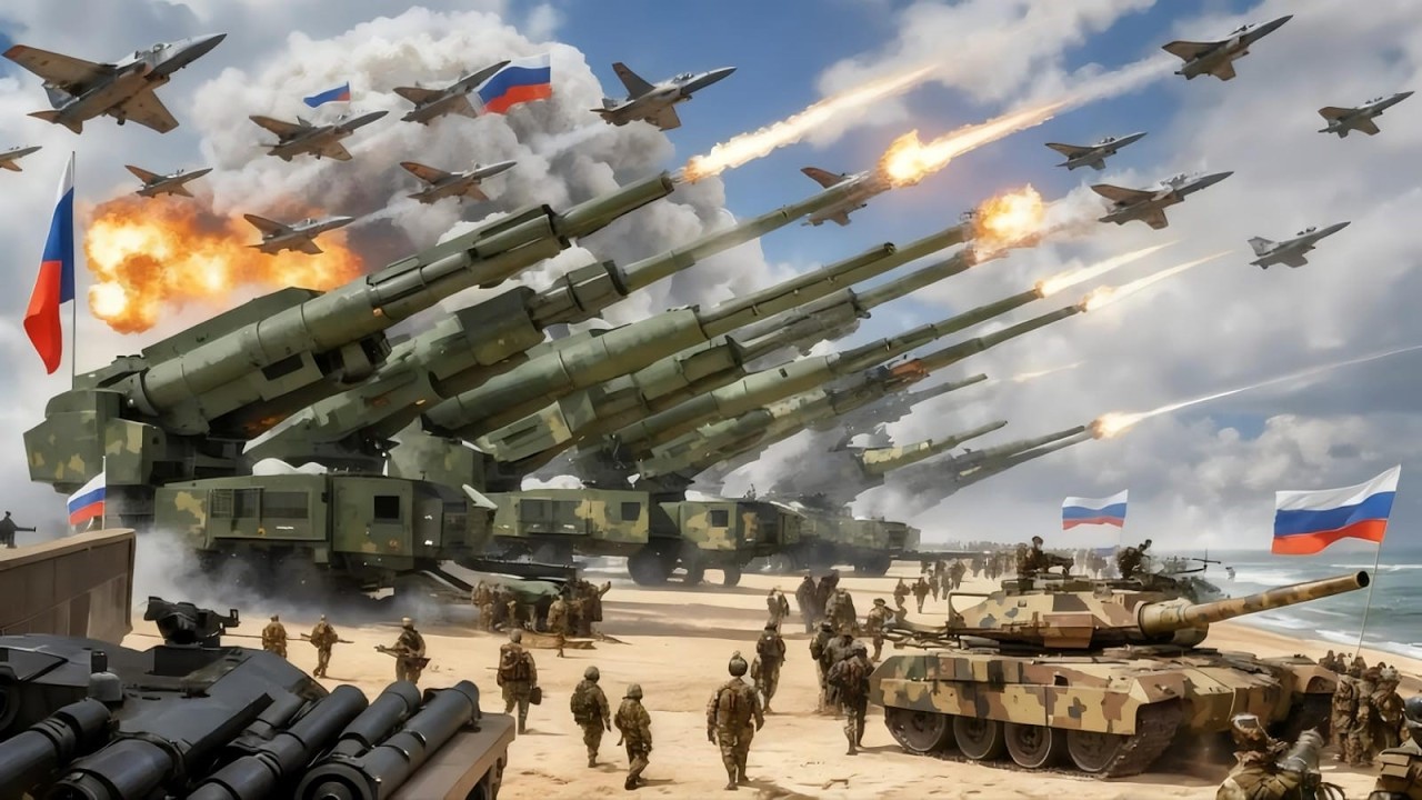 Сегодня, час назад! Сотни американских истребителей атакованы российскими лазерными танками на Украи