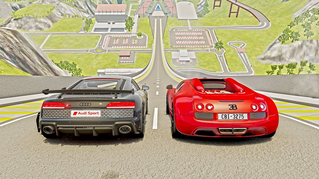 High Speed & Big Ramp Jumps with Expensive Cars #1 - BeamNG Drive | HanoverDrive