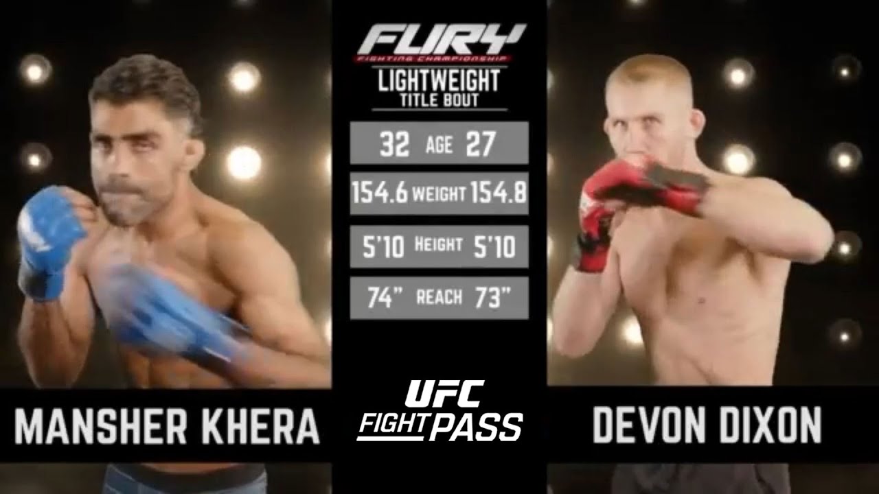 Fury FC 98: Mansher Khera vs Devon Dixon | November 3rd, 2024