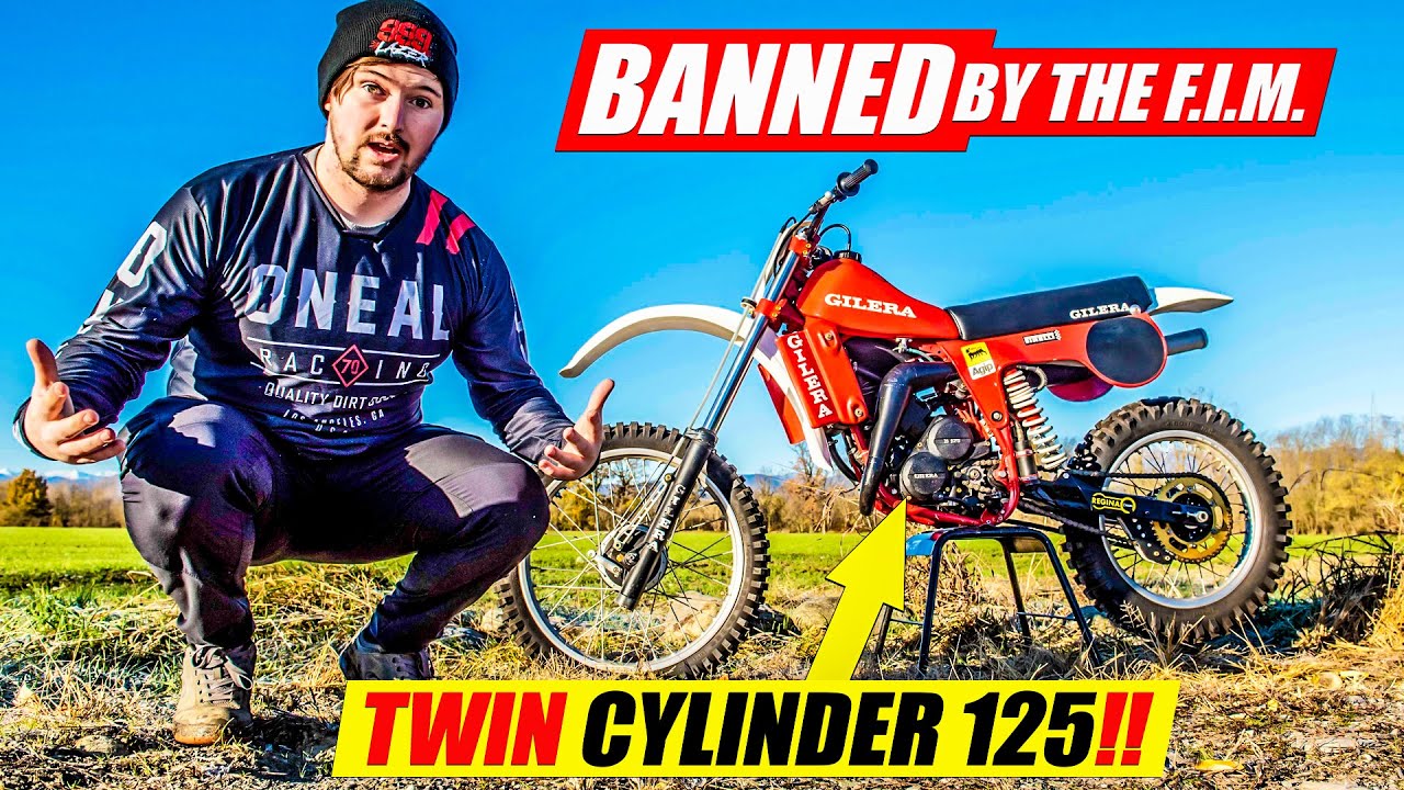 Riding the OUTLAWED Twin Cylinder 2 Stroke Dirt Bike!