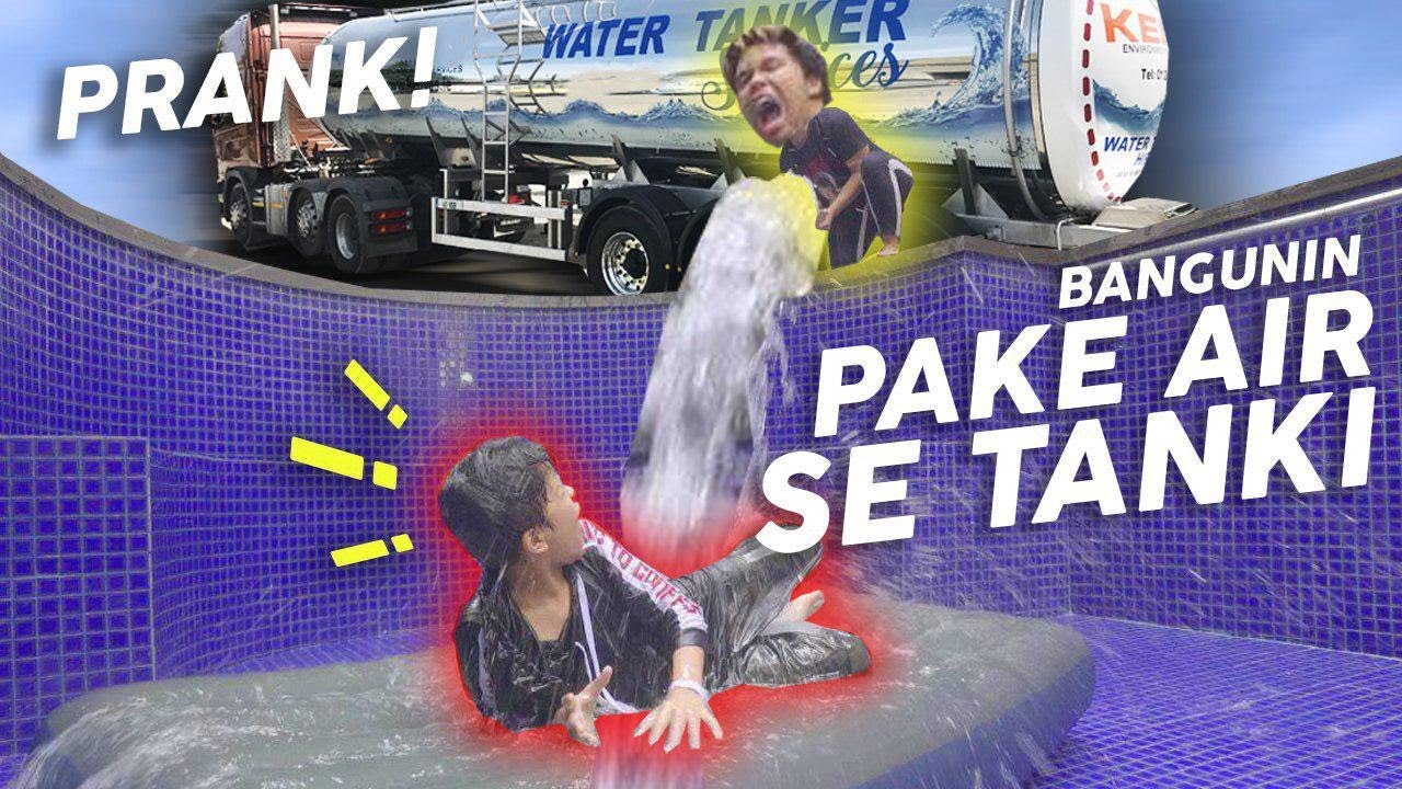PRANK! PINDAHIN KASUR KE KOLAM TRS DISIRAM SETANGKI