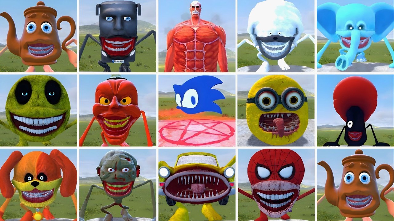 I PLAYED DEATHMATCH GAME WITH ALL SHIN SONIC TAPES FAMILY VS SEA EATER FAMILY in Garry's Mod!