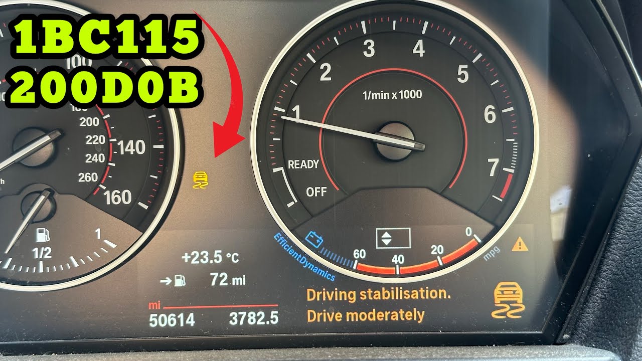 BMW Fxx Series Traction Light ON driving Stabilisation Drive Moderately Fixed