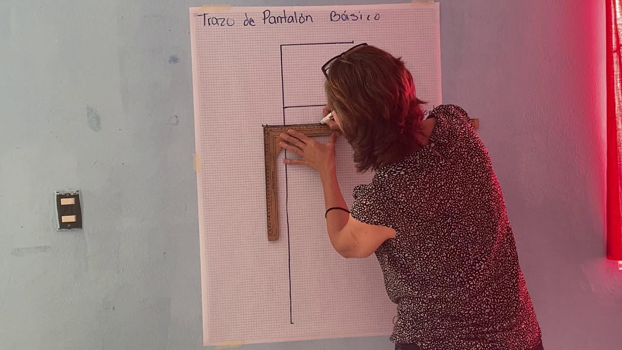 Clase 4 - Trazo  de Pantalón Básico - Parte Delantera  (Parte 1/2)