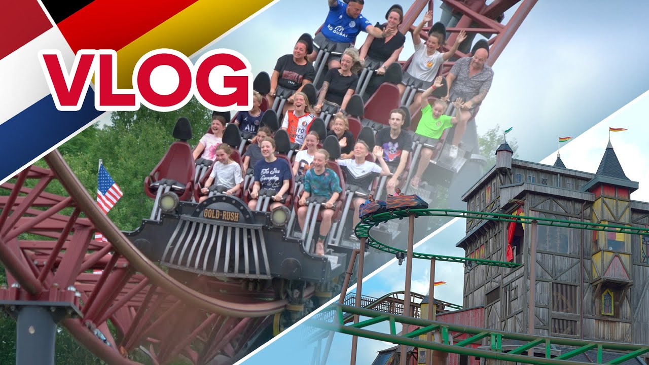 We Went to TWO Theme Parks in TWO Countries in ONE Day! Slagharen and Schloss Dankern Vlog!