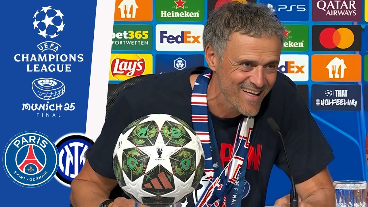 Reacción de LUIS ENRIQUE tras salir CAMPEÓN en el PSG vs INTER | FINAL CHAMPIONS LEAGUE