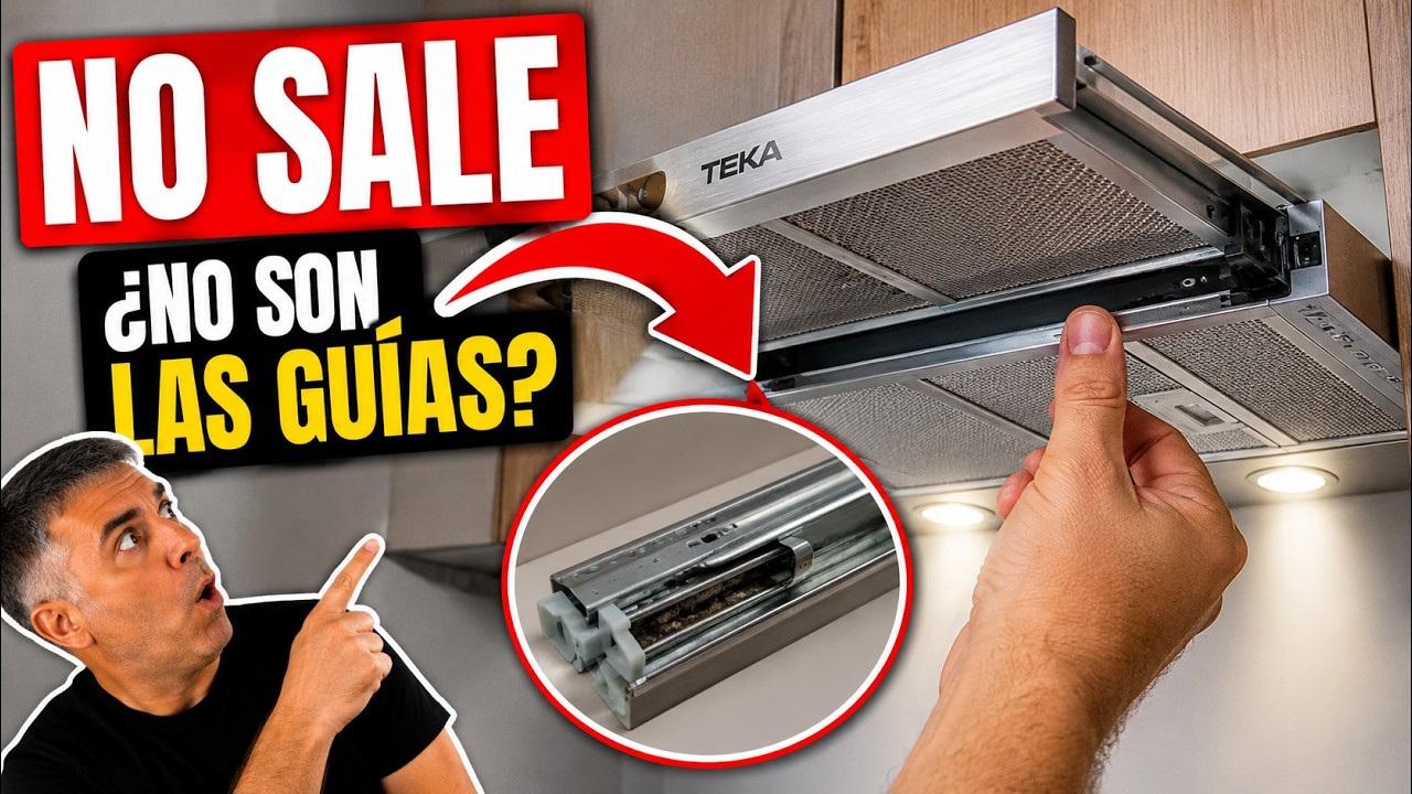 Campana Teka extraíble atascada: Cómo quitar y cambiar las guías paso a paso