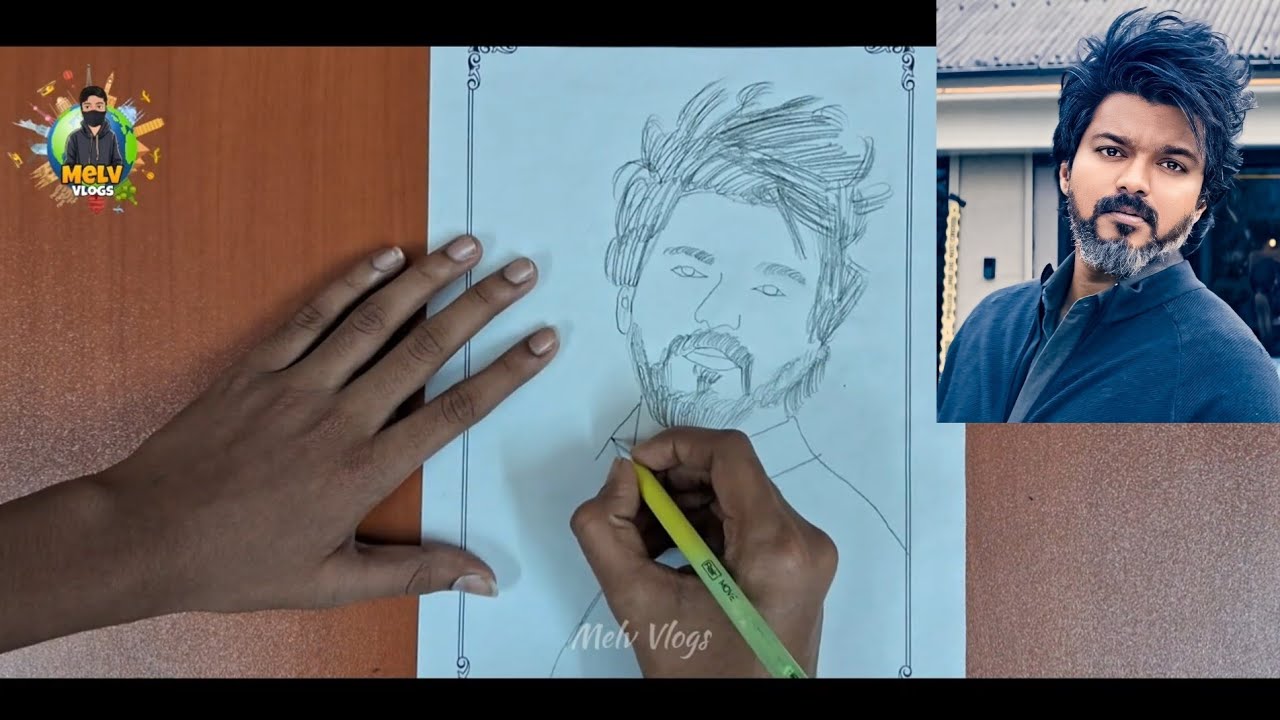 Thalapathy Vijay Leo Drawing | Melv Vlogs