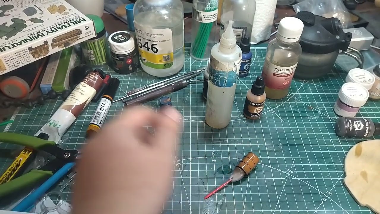 делаем ржавую бочку в масштабе 1/35