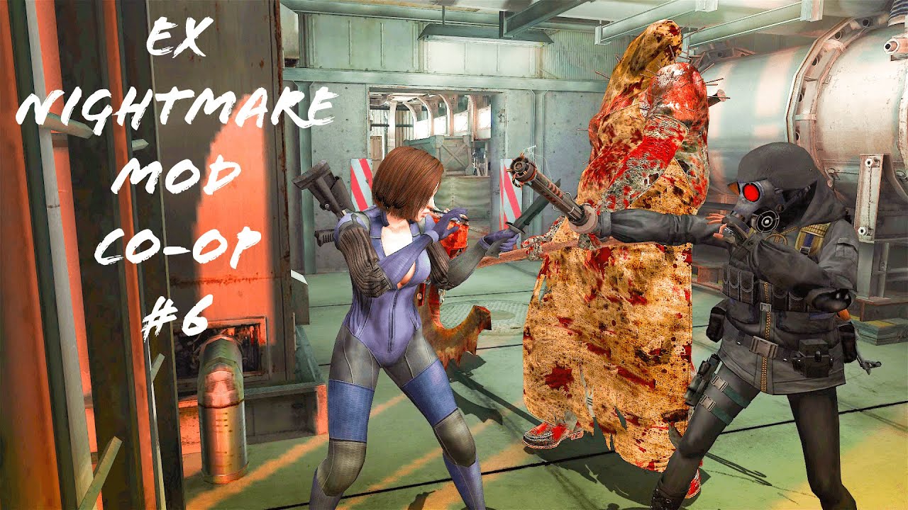 RE5 MODDED EXTREME NIGHTMARE CO-OP MOD! LADY HUNK+ ALL JILLS and EXCELLA #6