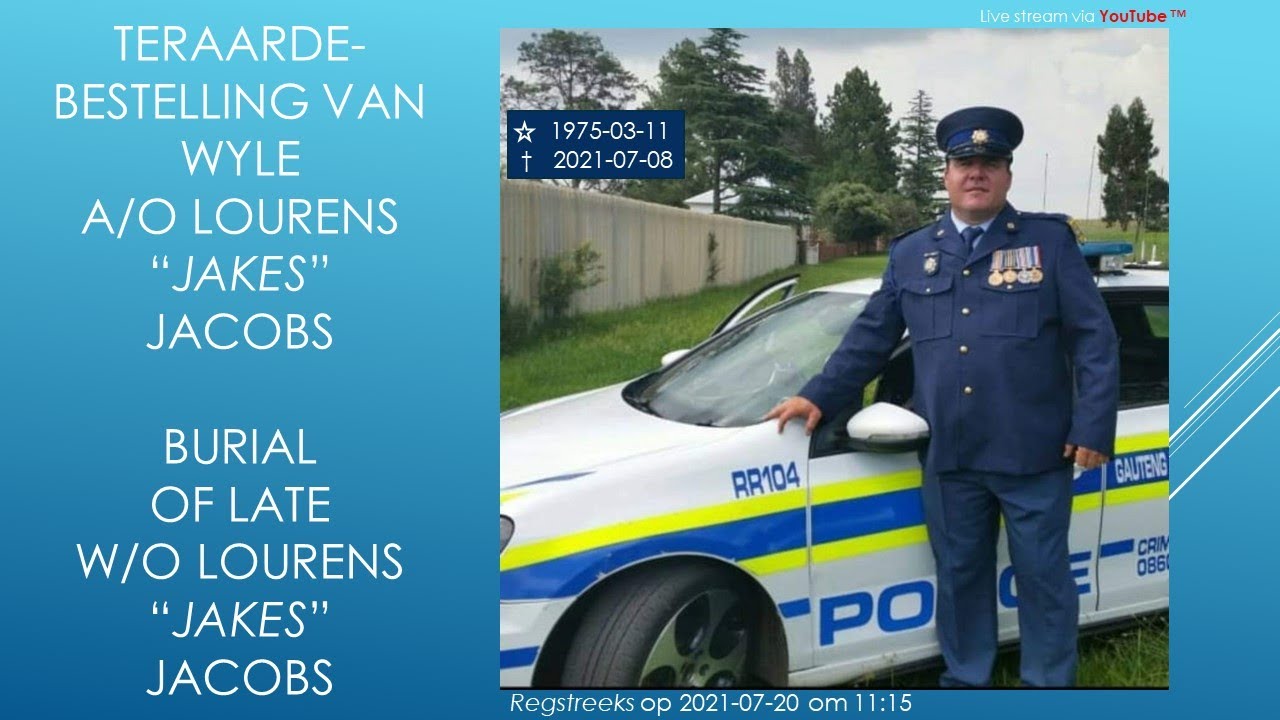 Teraardebestelling van wyle A/O Lourens 