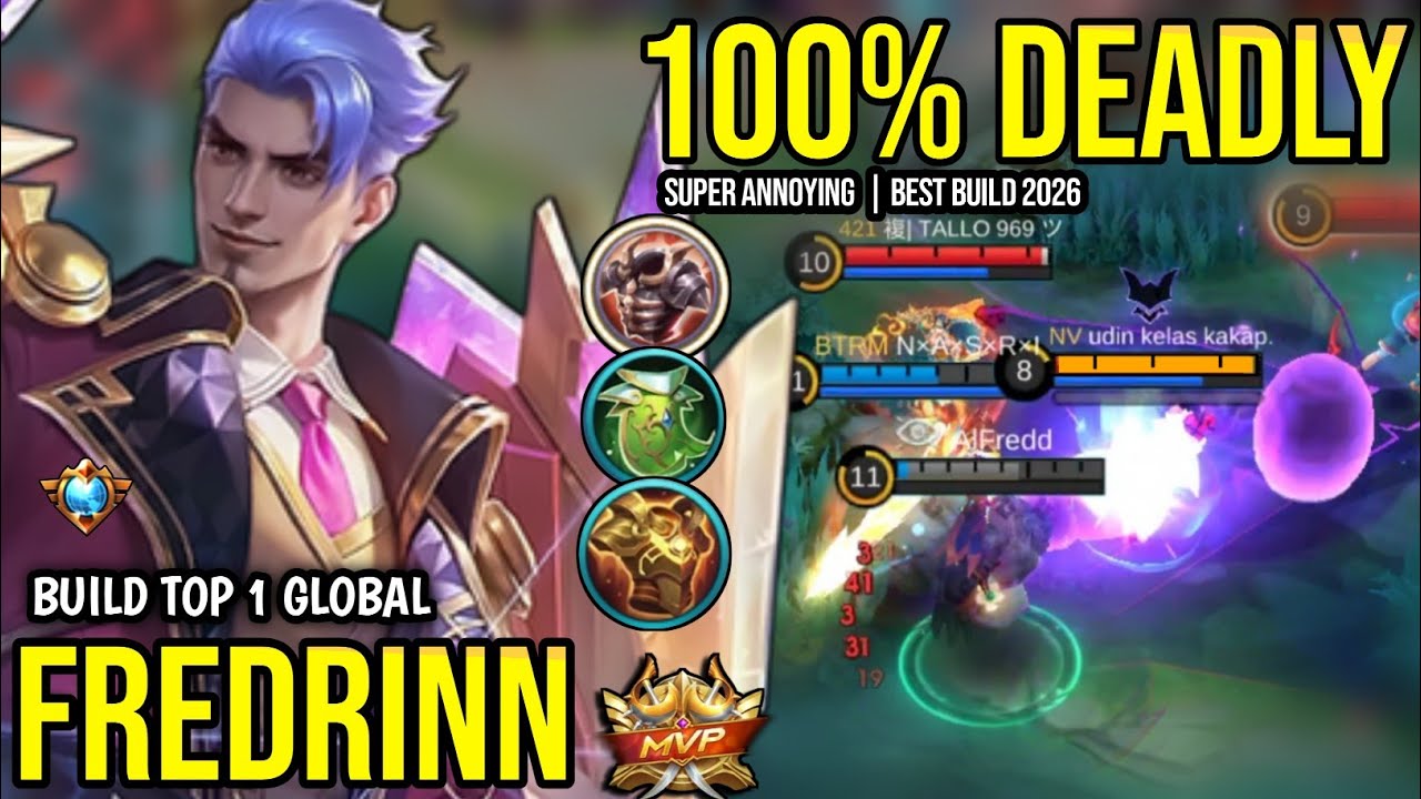 FREDRINN BEST BUILD 2026 | BUILD TOP 1 GLOBAL FREDRINN GAMEPLAY | MOBILE LEGENDS✓
