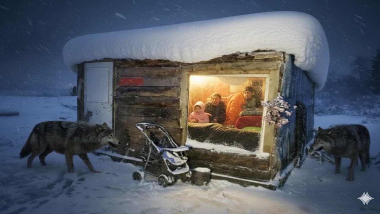 【氷点下43℃】狼の群れに囲まれた夜。木の上にある小さな小屋で吹雪の中を生き延びる｜究極の雪山サバイバル