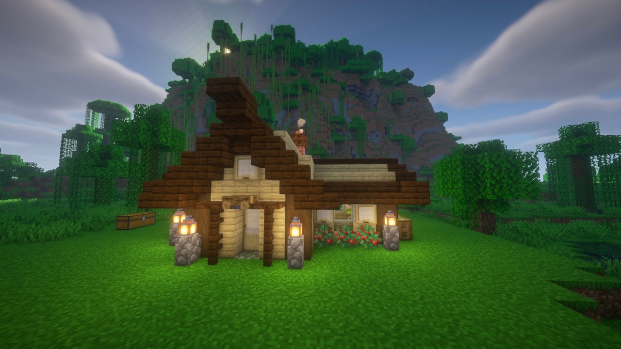 How to build a Log Cabin in Minecraft | Tutorial