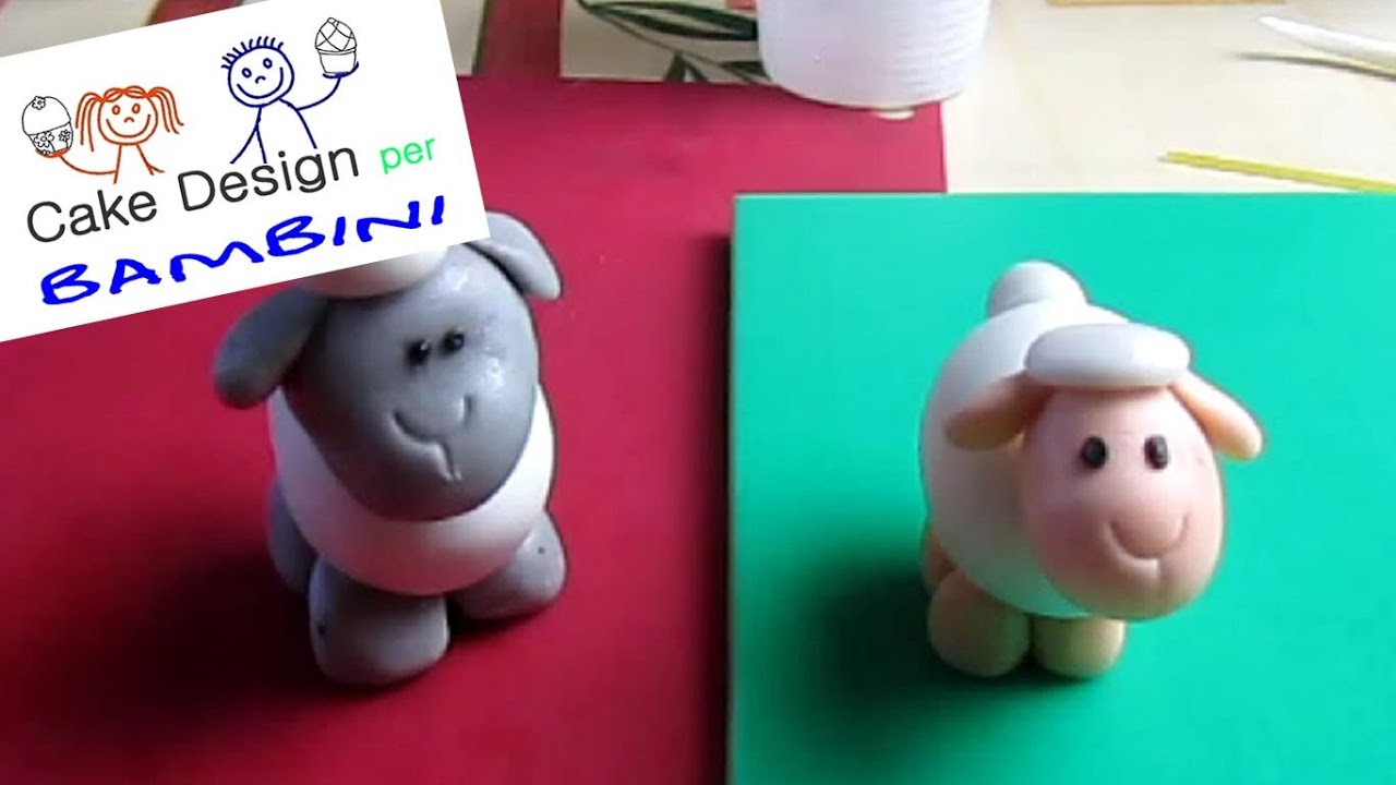 Pecorella in pasta di zucchero   Cake Design per Bambini
