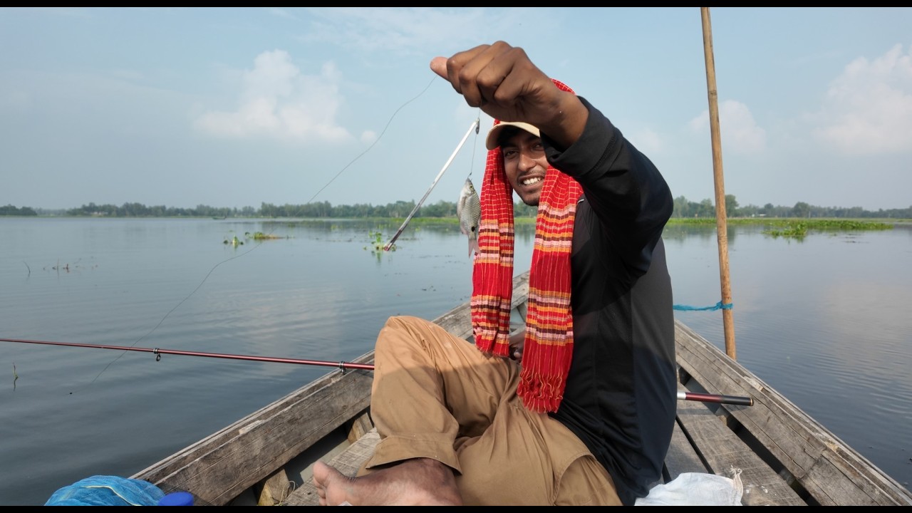 শালা দুলাভাই মিলে বড়শি দিয়ে শুনসী বিল থেকে মাছ ধরলাম | Doyel Agro