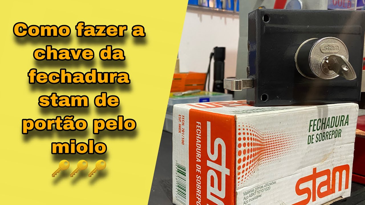 Como fazer a chave da fechadura stam portão pelo miolo !!!