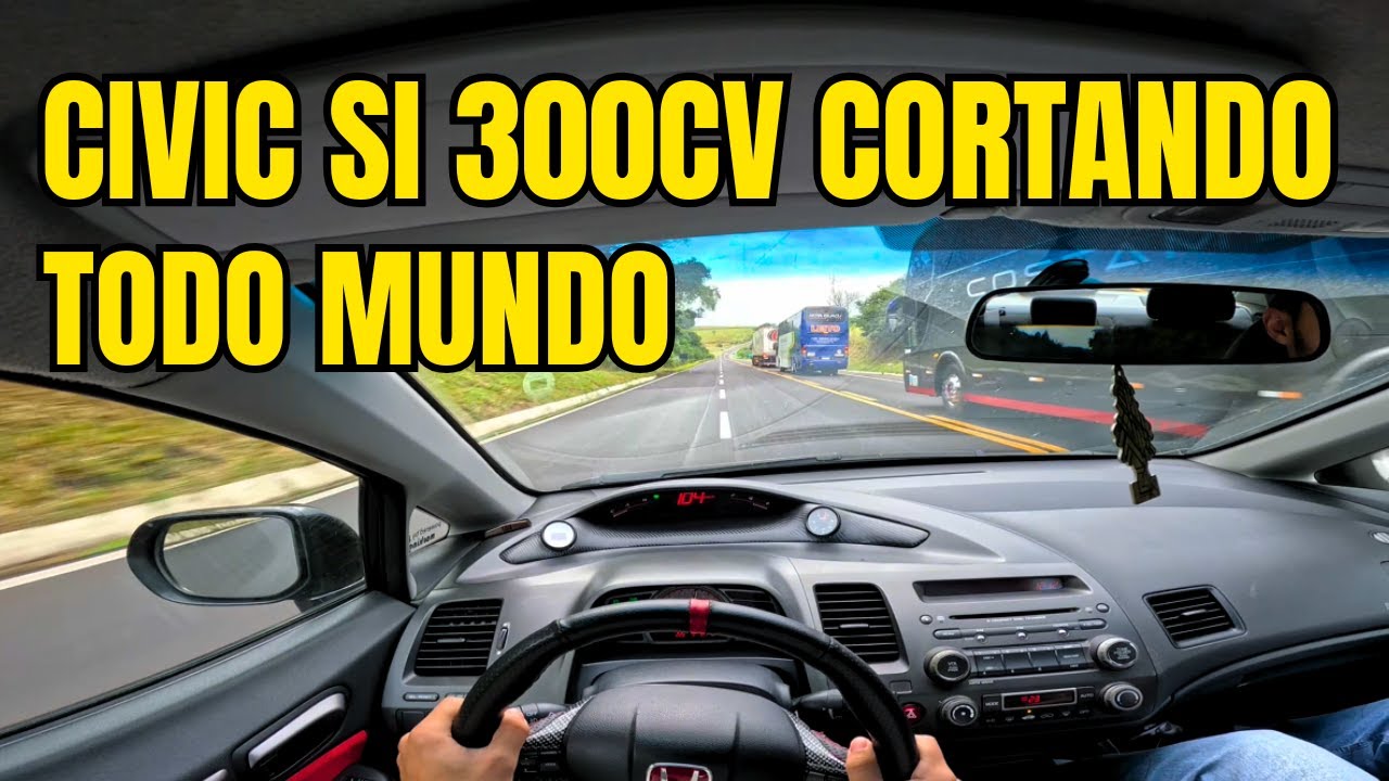 Civic SI ASPIRADO com 300cv - PASSANDO TODO MUNDO NA ESTRADA! 🔥