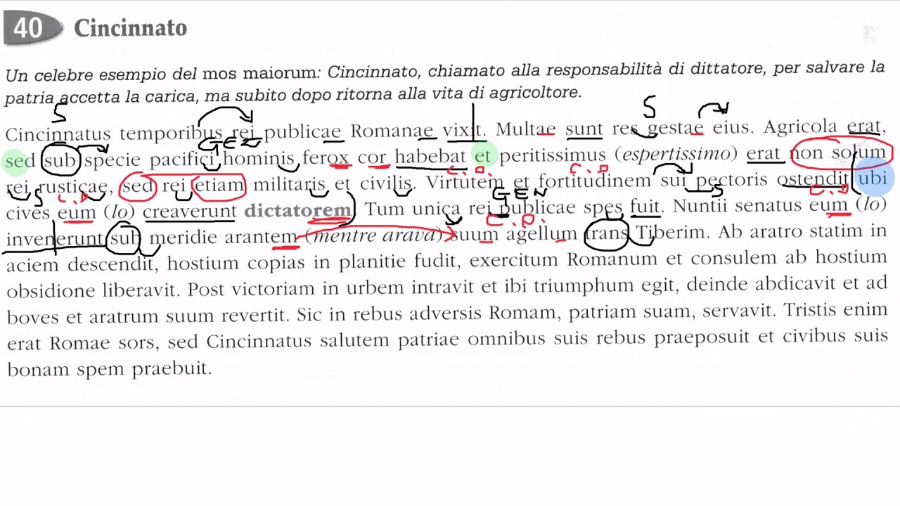 Cincinnato - analisi