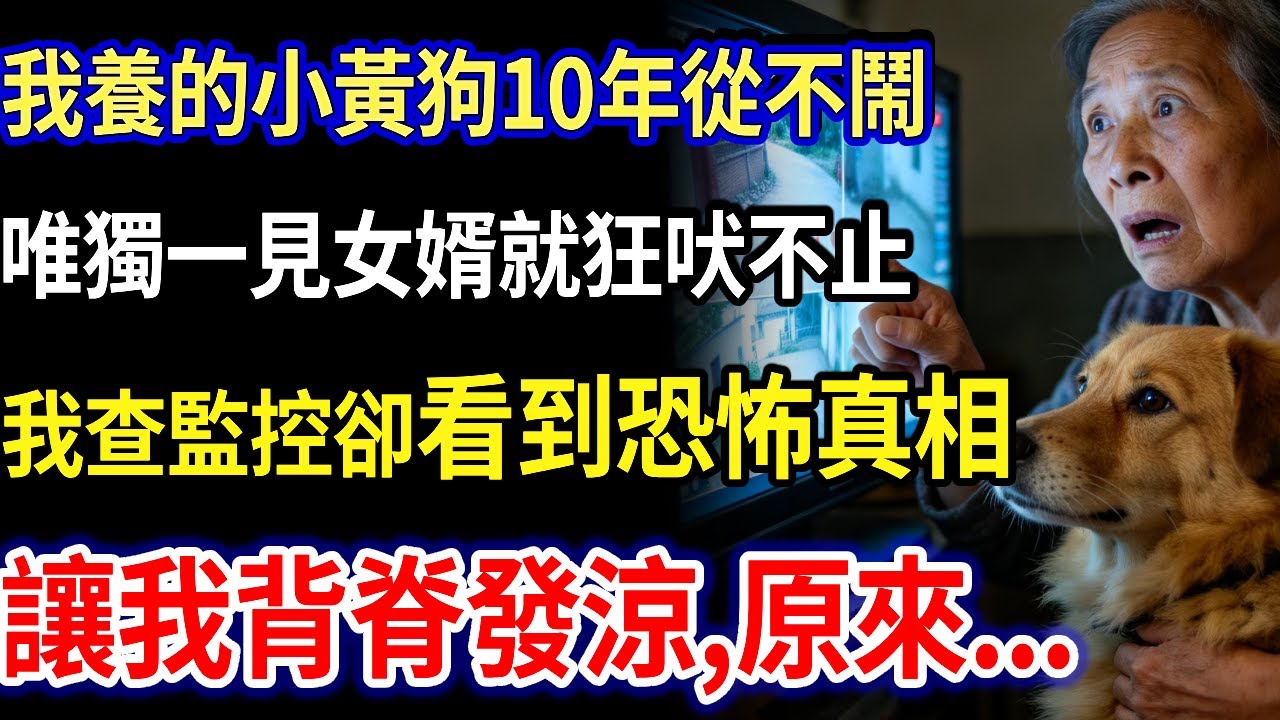 我62歲，小黃狗養10年從不鬧，唯獨一見女婿就狂吠不止！女兒護夫要送人！我不解查監控卻看到恐怖真相，讓我背脊發涼...原來#家庭故事 #感人故事 #家庭倫理 #感人故事 #真實生活