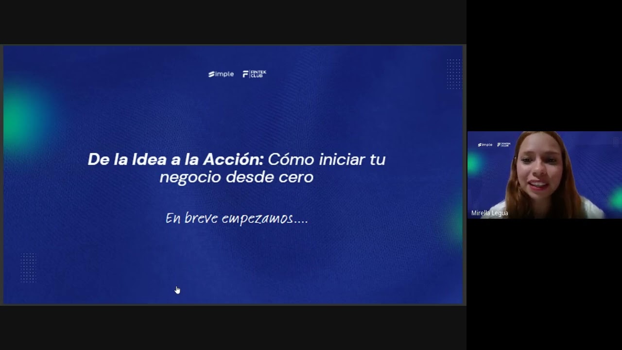 Webinar  Como iniciar un negocio desde cero con Luis Barragan Scavino CEO y fundador del Fintek Club