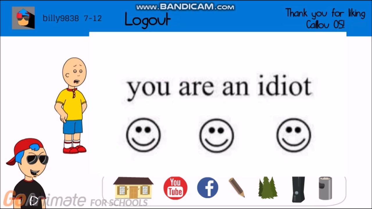(1000 SUBS SPECIAL) billy9838 Gets Caillou OS