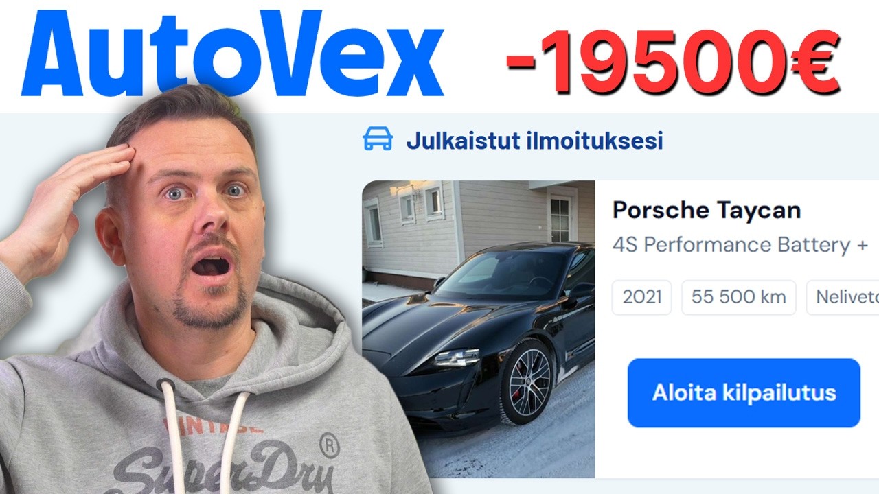 Laitoin Porschen myyntiin Autovexiin - Todellinen arvonalenema selvisi