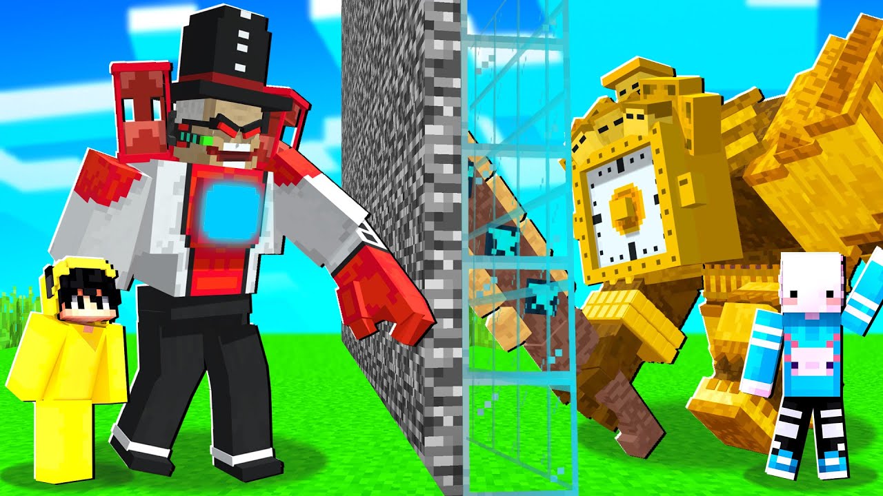 MEGA SKİBİDİ MAN VS GOLEM CLOCK MAN! | Minecraft