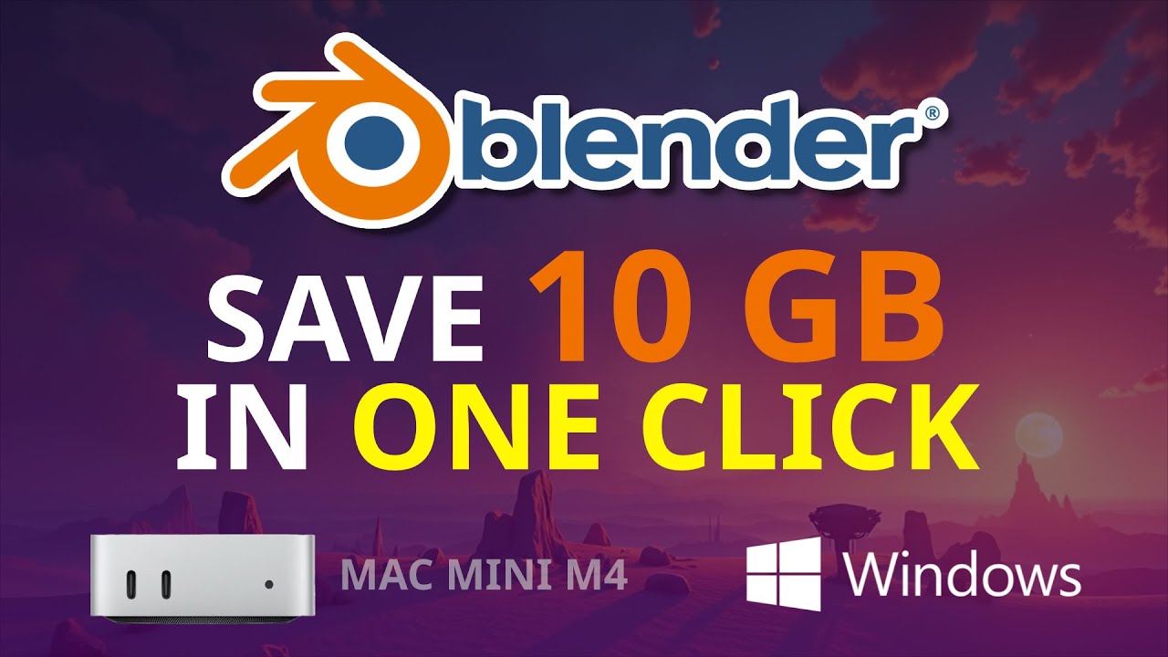 One Click Fix For Blender 3D Render Memory Usage on Mac Mini M4 and M4 Pro - also works for windows