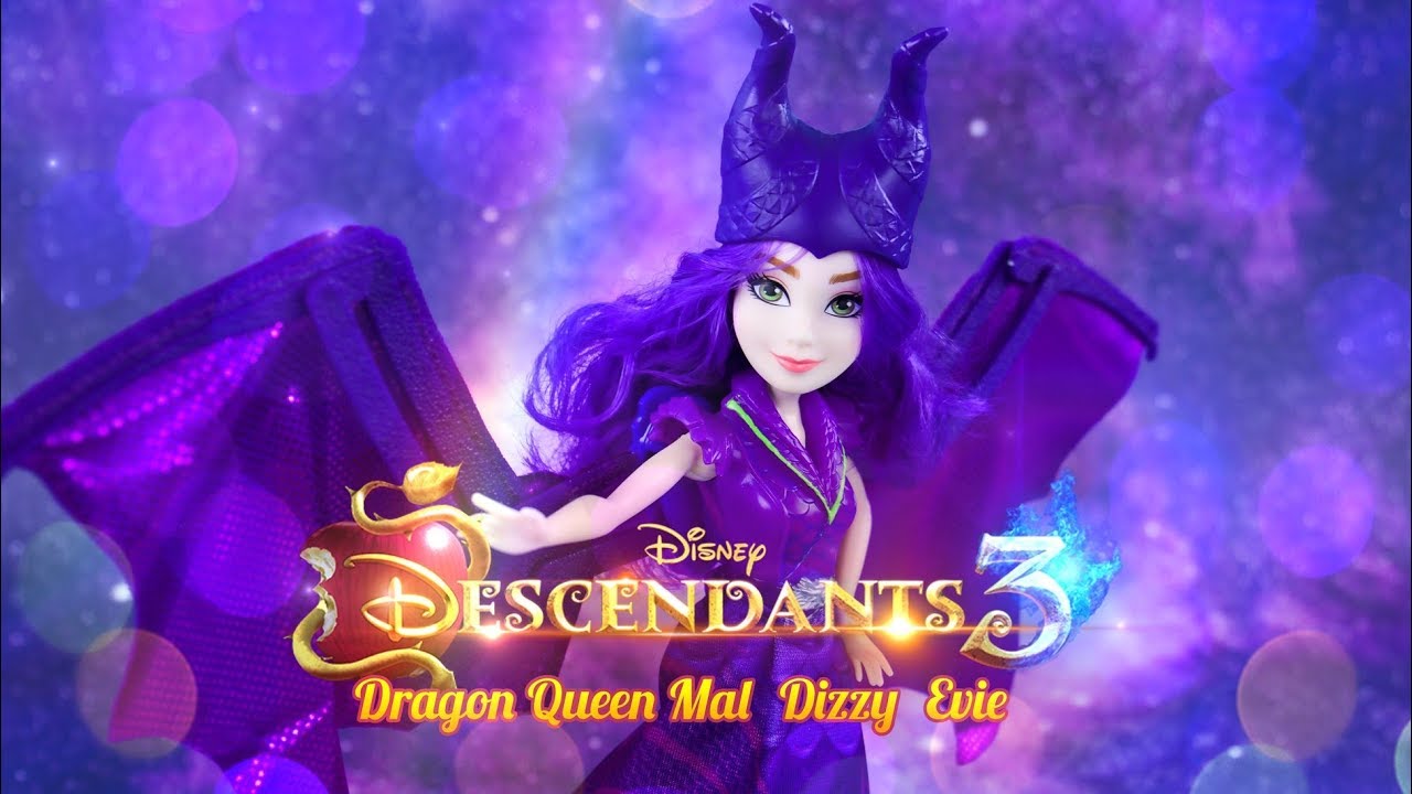 Disney Descendants 3 Dragon Queen Mal | Evie | Uma | | Dizzy
