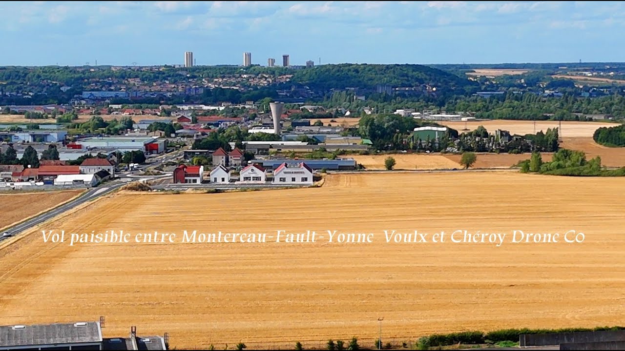 Vol paisible entre Montereau-Fault-Yonne  Voulx et Chéroy Drone C0. #drone    #dronevideo