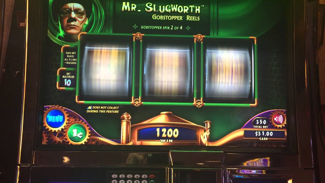 Willy Wonka Slot Machine Bonus - Mr. Slugworth Gobstopper Reels