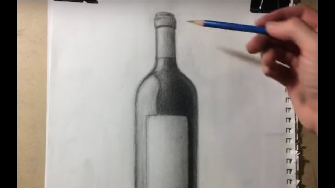 Drawing Tutorial - Wine Bottle 1