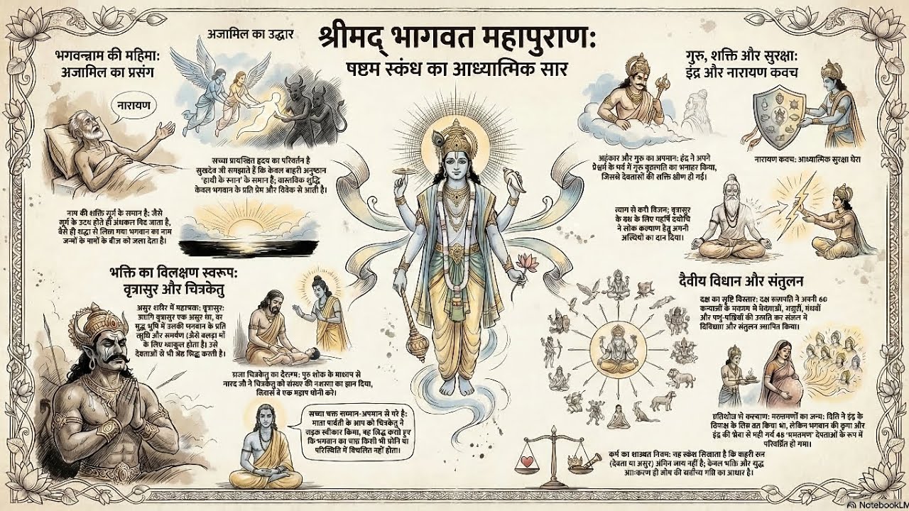 श्रीमद्भागवत महापुराण: षष्ठम स्कंध - अजामिल उद्धार और नारायण कवच