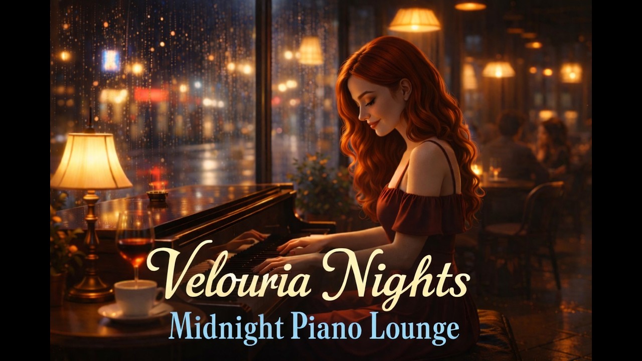 Velouria Nights | Midnight Piano Lounge | Smooth Jazz for Relax, Study & Work (1 Hour 38 Min)
