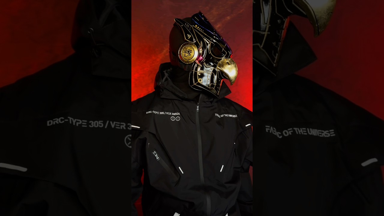 Our new Cyberpunk Eagle mask 🖤 #eagleart #cyberpunkart #cyberpunkcosplay #techwear #custommade